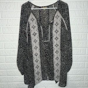 Democracy Leopard Print Blouse